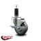 Service Caster 3.5'' Gray Poly Swivel 1-1/4'' Expanding Stem Caster with Brake SCC-EX20S3514-PPUB-TLB-114 - alternate 3